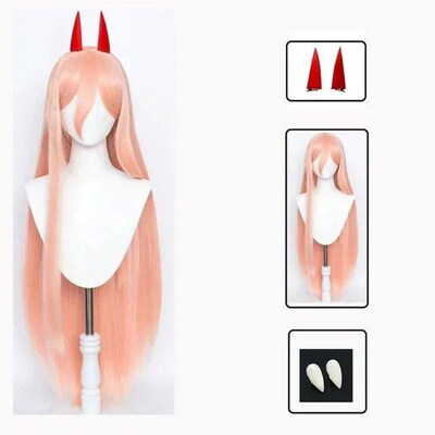 Chainsaw Man Power Wig Cosplay Long Type 2 Colors Hair Heat