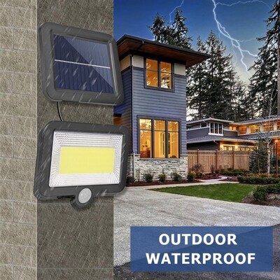 LED Solar Wall Light Waterproof PIR Motion Sensor Lamps 3 Mo