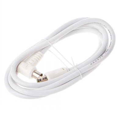 2018 9.5mm White 90 Degrees Male To F Type Male Coaxial TV S