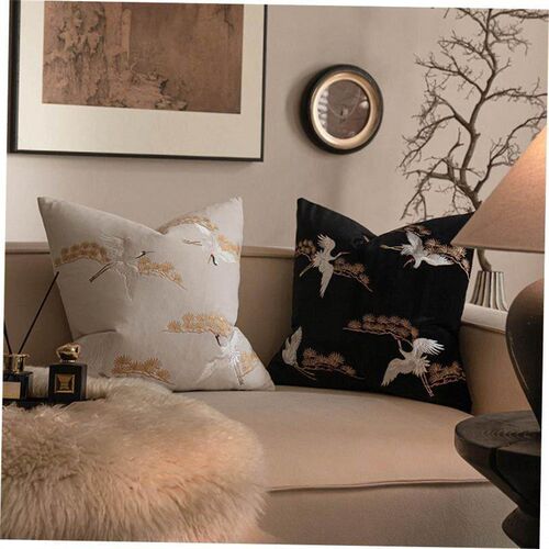 中古风沙发抱枕靠垫套刺绣覆古新中式靠枕 cushion cover pillow