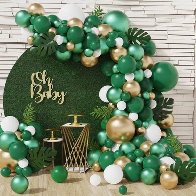 Green Balloon Arch Garland Kit Jungle Safari Party Baloon Wi