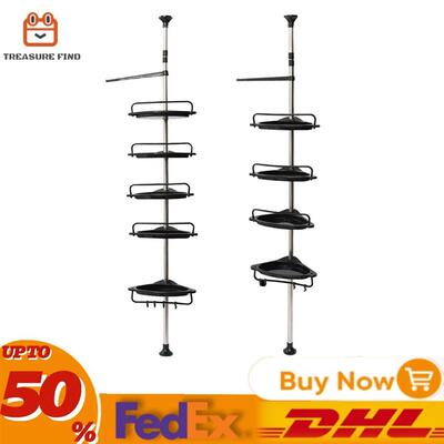 4/5-Tier Bathroom Storage Shelves Bathtub Stainless Steel Ad