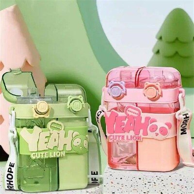 Kids Water Bottle with Straw Cute Travel Water Bottle Kids
