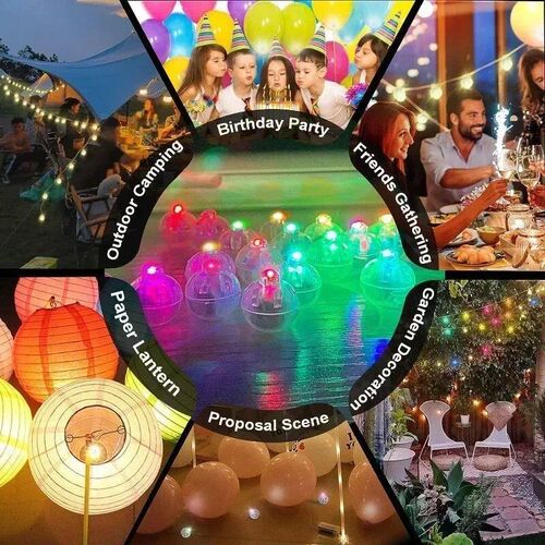 100/10Pcs Mini LED Balloon Light Colorful Flashing Luminous