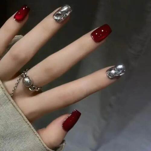 24pcs Summer Short Presss on Nails Cheap Minimalist Press Na