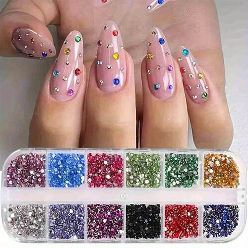 Kit-2 Silver Rhinestone Case Kit + Colorful Rhinestone Case
