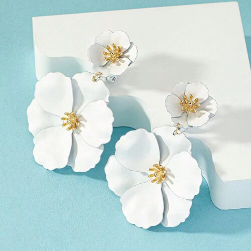 Vintage Long Colorful Flower Spray Multilayered Creative Ear