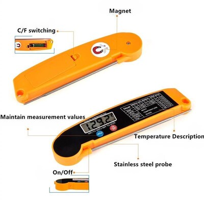 Digital Kitchen Food Thermometer For Meat Water Milk Cooking