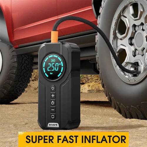 BUVAYE Car Jump Starter Air Pump Portable Air Compressor Mul