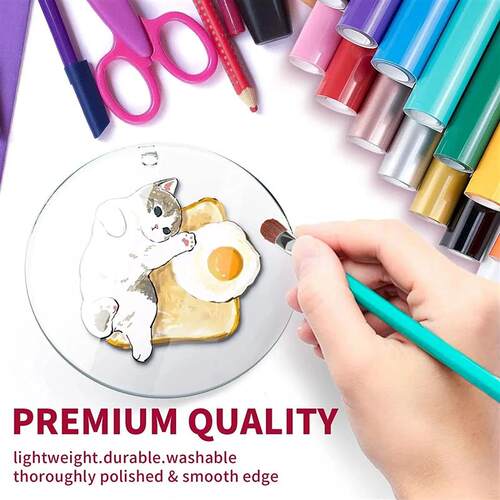 Clear Round Acrylic Ornament Blanks,Acrylic Circle Disc with