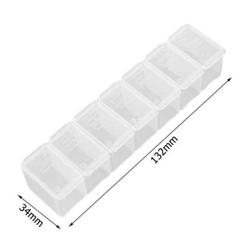 14 Grids Weekly Pill Case 7 Days Medicine Box Tablet Dispens