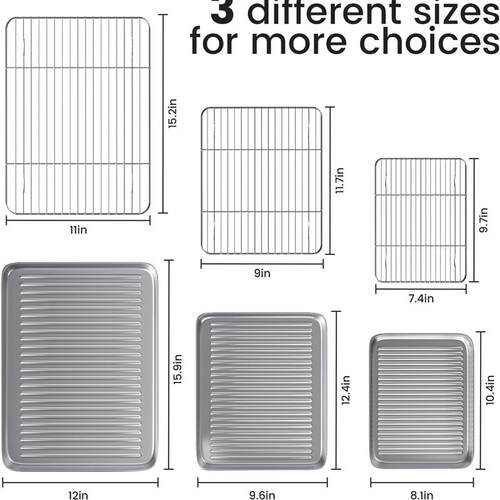 Baking Sheet for Cooking Baking Bacon Pans Cooling Rack