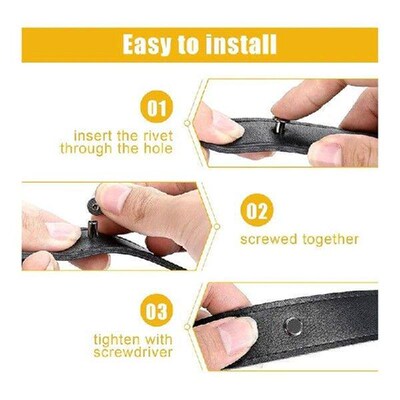90Sets Chicago Screws Kit, 6 Sizes Screw Rivets Metal