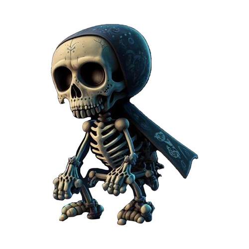 New DIY 2D Cartoon Skull Acrylic Pendant Car Hanging Decorat