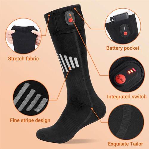 Winter Heated Socks Rechargeable Heating Socks for USB 5000m