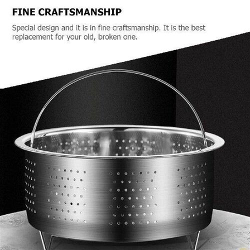 Round Serving Tray Stainless Steel Rice Steamer Pans Basket