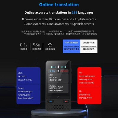 2024 S85 Language AI Translator Device with 138 Languages