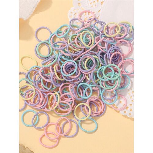 100 Pcs/Lot 2cm Hair Ties Gum Colorful Nylon Rubber Band Rop
