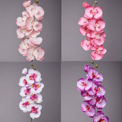 8-Heads Artificial Butterfly Orchid Silk Flower 68CM Fake Ph