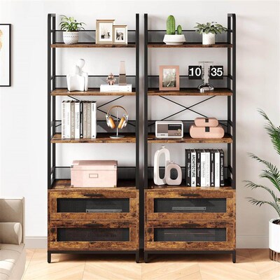 Storage category Household simple shelf iron-wood structure