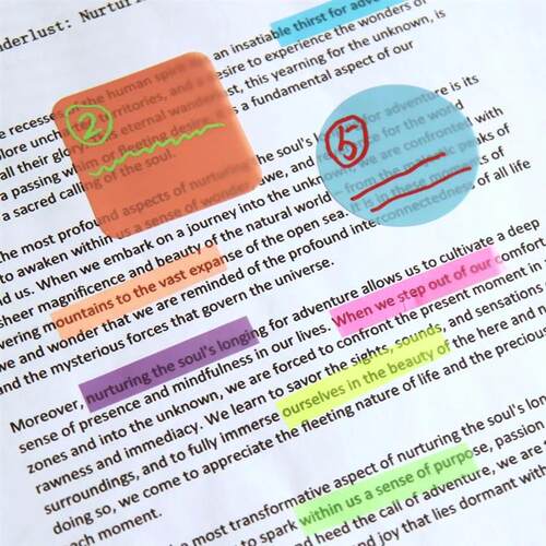 2400S Transparent Colorful Index Creative Memo Pads Office S