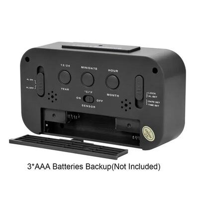 LED Digital Alarm Clock Large Display with Calendar for Home