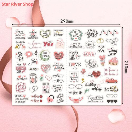 German wedding stickers Blessing Invitation sticker pack