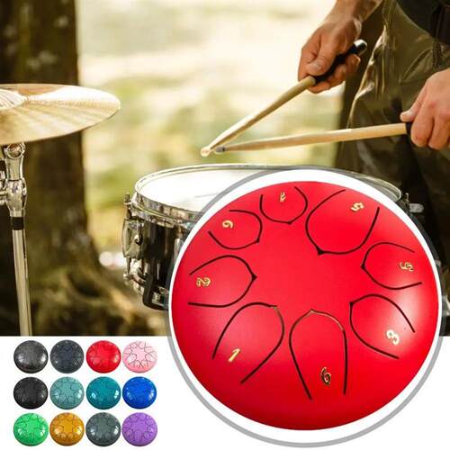 Steel Tongue Drum Rain Chime Hand Drums Sound Healing Instru