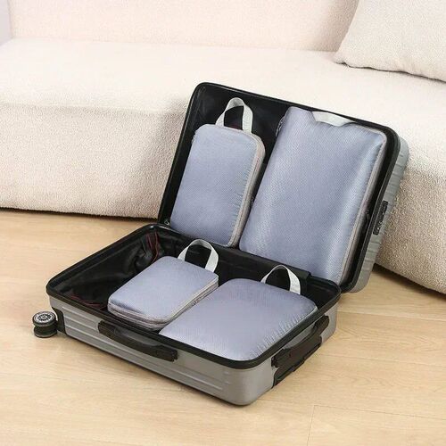 4Pcs Travel Compression Packing Cubes Bag Portable Suitcase