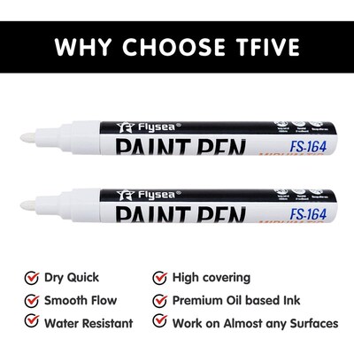 Black/White Oil Based Paint Pens, Permanent Marker for Metal