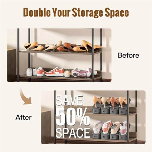 12Pcs Shoe Organizer Shoe Support Rack, Space Saving Shoe-Sh
