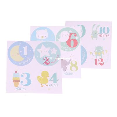 3Pcs/Set Baby Monthly Photograph Stickers Month 1-12 Milesto