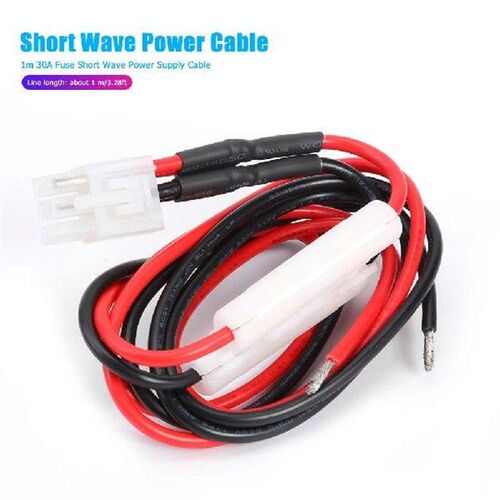 1m Short Wave 30A Fuse Power Supply Cable Cord Wire for