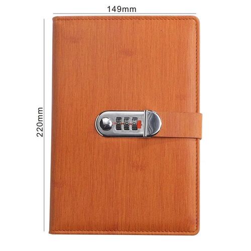 New A5 retro password book with Lock Diary Book Student Note