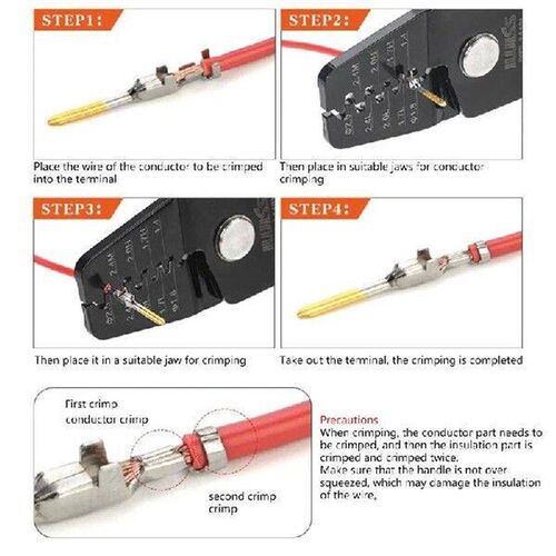 Engineers Crimping Pliers 28-14AWG Wire Crimping Tool for