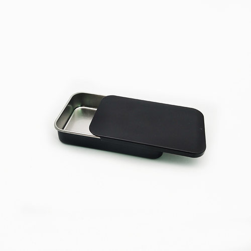 Mini Tin Box Bins Jar Rectangle Empty Iron Box Portable Lips