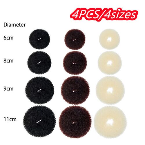 4PCS/4Sizes Hair Bun Maker Donut Magic Foam Sponge Easy Big