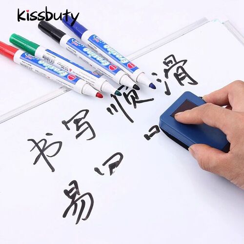 4 Colors Erasable Whiteboard Marker Pen Set Office Dry Erase