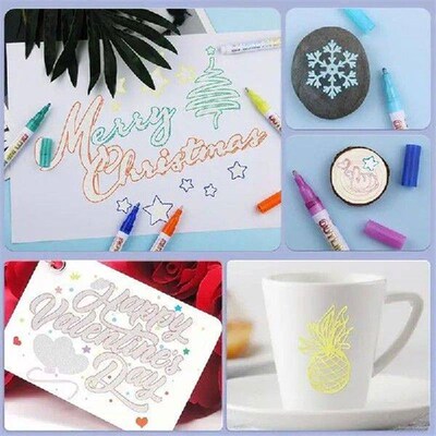 Shimmer Markers Outline Pens 8X Outline Squiggles Shimmer