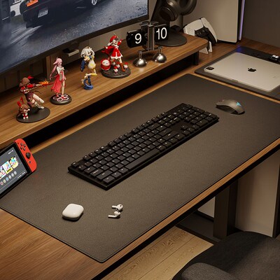leather computer desk mat large mouse pad black writing ta