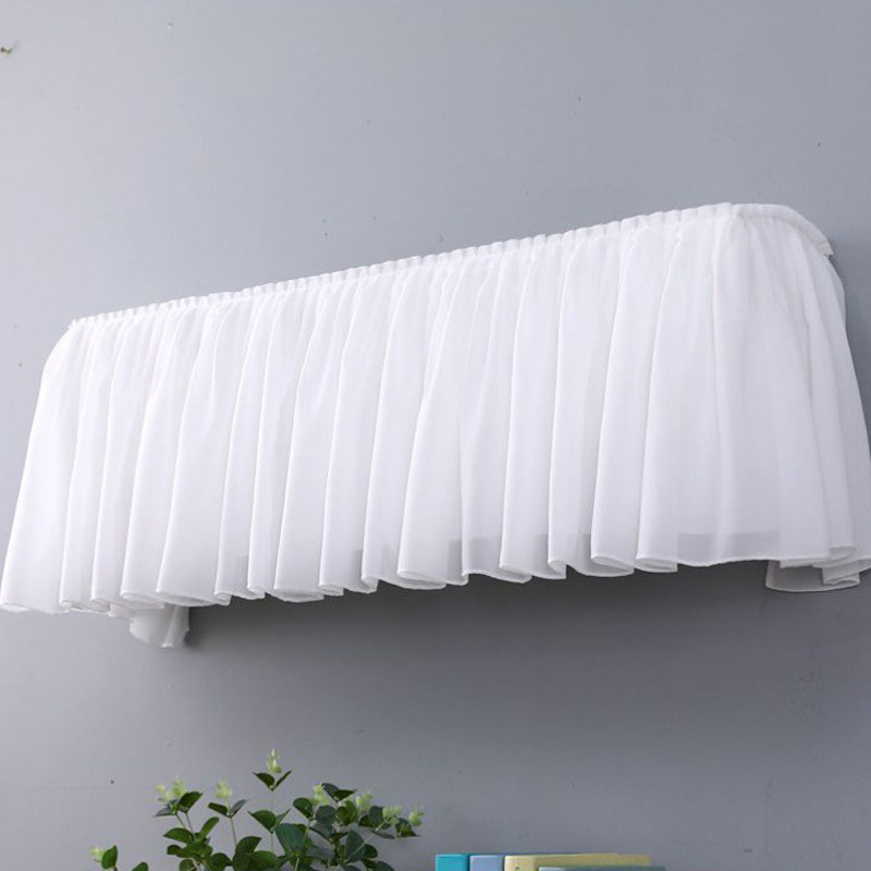 空调防尘罩挂机蕾丝开机不取四季通用防直吹2023新款纯色挡风帘子