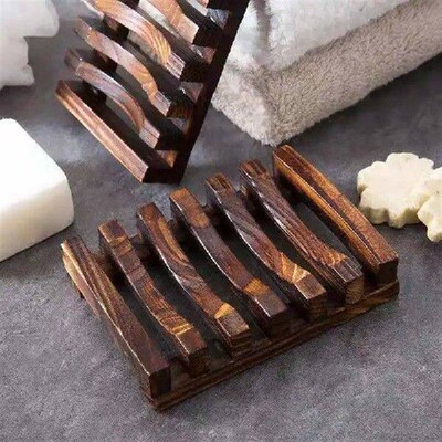 Wooden Soap Tray Holder Bath Shower Soap Dish Cake Storage