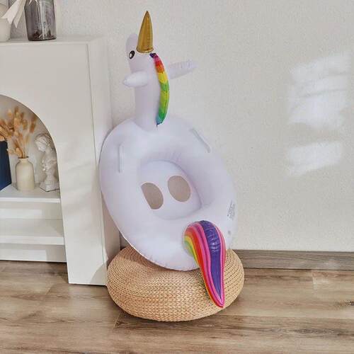Unicorn Swimming Seat Ring Inflatable Pool Float Swim Tube S