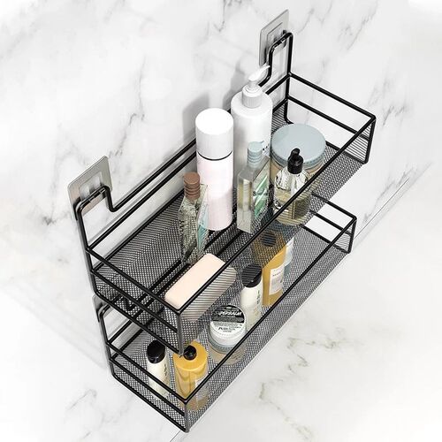 Wall-mount Bathroom Shelf Shower Shampoo Rack免打孔置物架