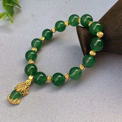 imitatoon Green Jade Brlet imitatoon Hetian Jade Spinach Gre