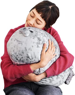 Chubby Blob Seal Pillow Stuffed Cotton Plush Animal Toys海豹