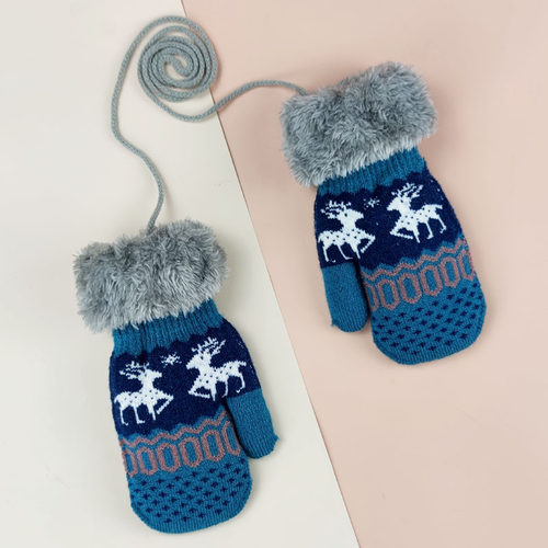 Baby Gloves Kids Girls Boys Mittens Winter Warm Plus Velvet