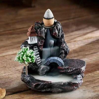 Creative Smoke Backflow Incense Cone Holder Waterfall Incens