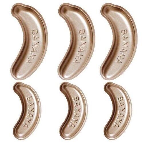 6pcs Banana Shaped Baking Molds for Dessert Presentation