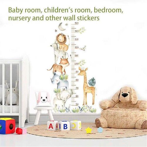 Cartoon Cute African Animal Height Stickers Nordic Style